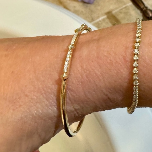 Kendra Scott Astrid 14K yellow gold and genuine diamond bracelet - Picture 5 of 7